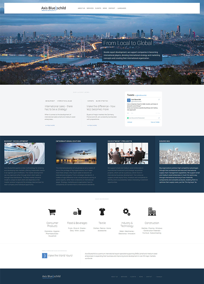 Axis Blueschild website